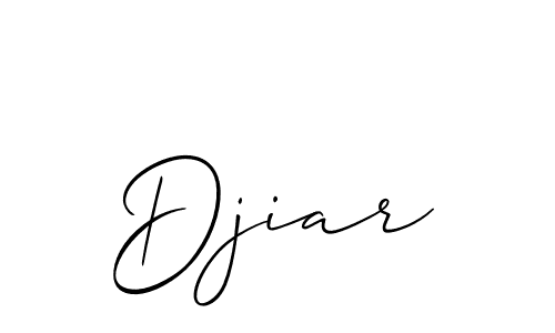 Allison_Script is a professional signature style that is perfect for those who want to add a touch of class to their signature. It is also a great choice for those who want to make their signature more unique. Get Djiar name to fancy signature for free. Djiar signature style 2 images and pictures png