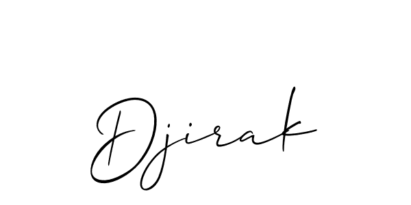 Djirak stylish signature style. Best Handwritten Sign (Allison_Script) for my name. Handwritten Signature Collection Ideas for my name Djirak. Djirak signature style 2 images and pictures png