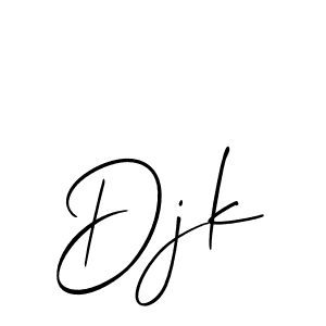 Allison_Script is a professional signature style that is perfect for those who want to add a touch of class to their signature. It is also a great choice for those who want to make their signature more unique. Get Djk name to fancy signature for free. Djk signature style 2 images and pictures png