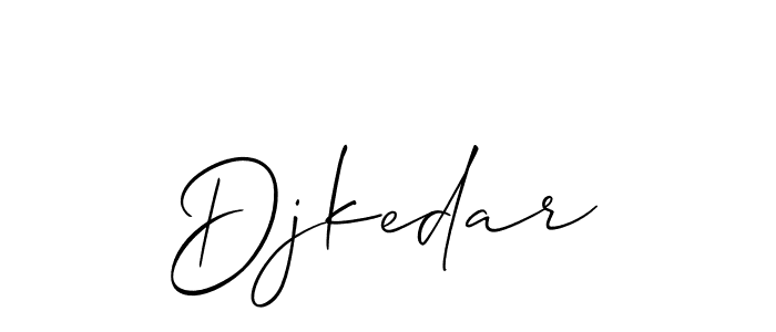 if you are searching for the best signature style for your name Djkedar. so please give up your signature search. here we have designed multiple signature styles  using Allison_Script. Djkedar signature style 2 images and pictures png