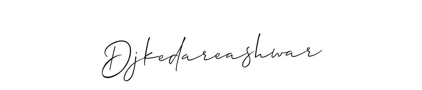 Use a signature maker to create a handwritten signature online. With this signature software, you can design (Allison_Script) your own signature for name Djkedareashwar. Djkedareashwar signature style 2 images and pictures png