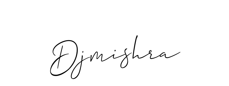 Use a signature maker to create a handwritten signature online. With this signature software, you can design (Allison_Script) your own signature for name Djmishra. Djmishra signature style 2 images and pictures png