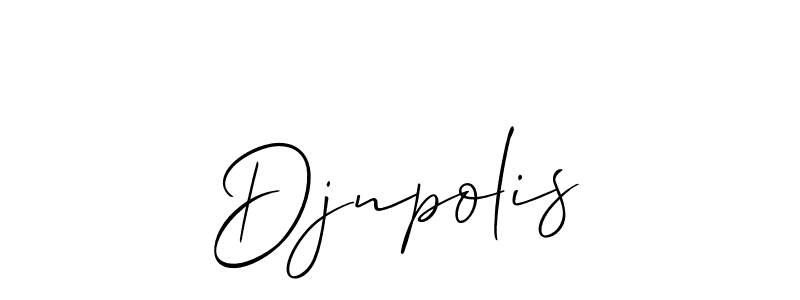 You should practise on your own different ways (Allison_Script) to write your name (Djnpolis) in signature. don't let someone else do it for you. Djnpolis signature style 2 images and pictures png