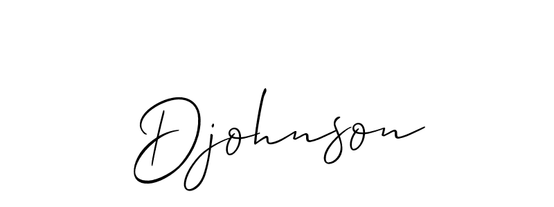 Create a beautiful signature design for name Djohnson. With this signature (Allison_Script) fonts, you can make a handwritten signature for free. Djohnson signature style 2 images and pictures png