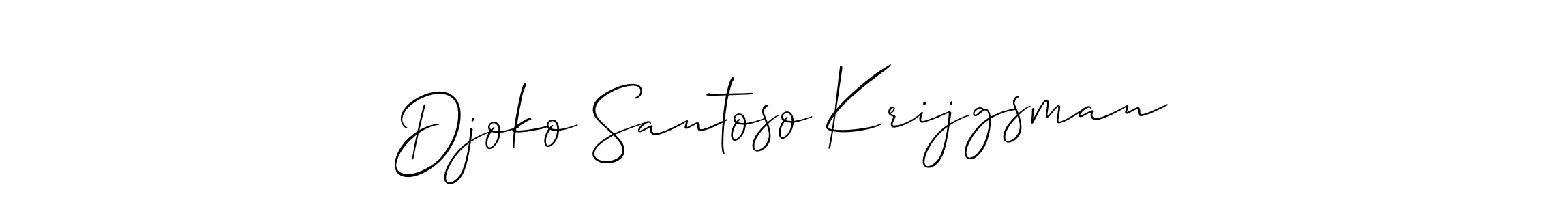 Check out images of Autograph of Djoko Santoso Krijgsman name. Actor Djoko Santoso Krijgsman Signature Style. Allison_Script is a professional sign style online. Djoko Santoso Krijgsman signature style 2 images and pictures png