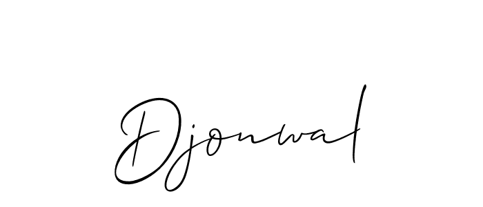 It looks lik you need a new signature style for name Djonwal. Design unique handwritten (Allison_Script) signature with our free signature maker in just a few clicks. Djonwal signature style 2 images and pictures png