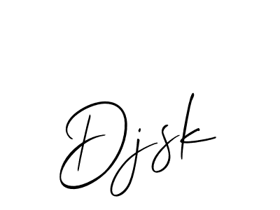Use a signature maker to create a handwritten signature online. With this signature software, you can design (Allison_Script) your own signature for name Djsk. Djsk signature style 2 images and pictures png