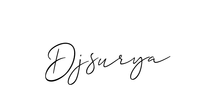 Djsurya stylish signature style. Best Handwritten Sign (Allison_Script) for my name. Handwritten Signature Collection Ideas for my name Djsurya. Djsurya signature style 2 images and pictures png