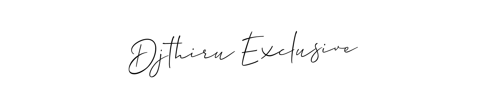 Use a signature maker to create a handwritten signature online. With this signature software, you can design (Allison_Script) your own signature for name Djthiru Exclusive. Djthiru Exclusive signature style 2 images and pictures png