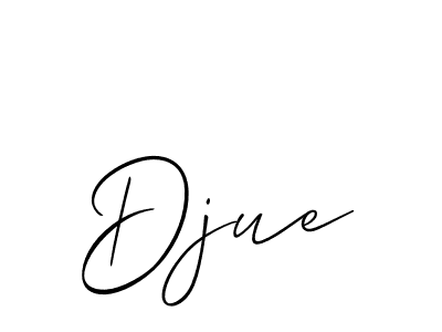 How to make Djue signature? Allison_Script is a professional autograph style. Create handwritten signature for Djue name. Djue signature style 2 images and pictures png