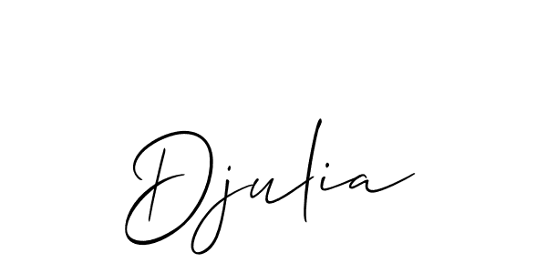 It looks lik you need a new signature style for name Djulia. Design unique handwritten (Allison_Script) signature with our free signature maker in just a few clicks. Djulia signature style 2 images and pictures png