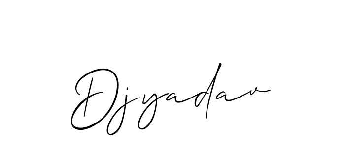 Similarly Allison_Script is the best handwritten signature design. Signature creator online .You can use it as an online autograph creator for name Djyadav. Djyadav signature style 2 images and pictures png