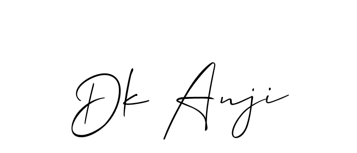 It looks lik you need a new signature style for name Dk Anji. Design unique handwritten (Allison_Script) signature with our free signature maker in just a few clicks. Dk Anji signature style 2 images and pictures png