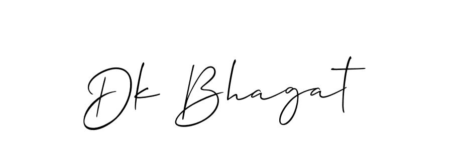 Also You can easily find your signature by using the search form. We will create Dk Bhagat name handwritten signature images for you free of cost using Allison_Script sign style. Dk Bhagat signature style 2 images and pictures png