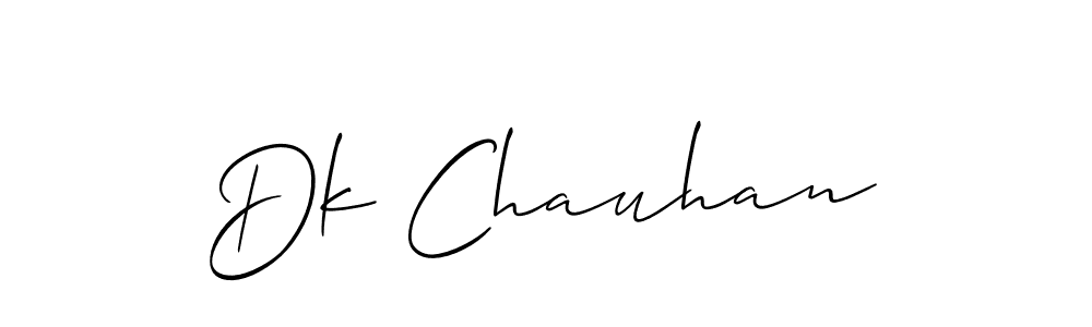 Also You can easily find your signature by using the search form. We will create Dk Chauhan name handwritten signature images for you free of cost using Allison_Script sign style. Dk Chauhan signature style 2 images and pictures png