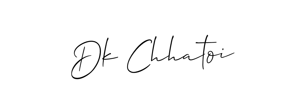 if you are searching for the best signature style for your name Dk Chhatoi. so please give up your signature search. here we have designed multiple signature styles  using Allison_Script. Dk Chhatoi signature style 2 images and pictures png