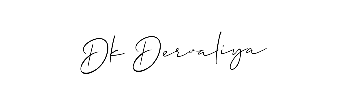 The best way (Allison_Script) to make a short signature is to pick only two or three words in your name. The name Dk Dervaliya include a total of six letters. For converting this name. Dk Dervaliya signature style 2 images and pictures png