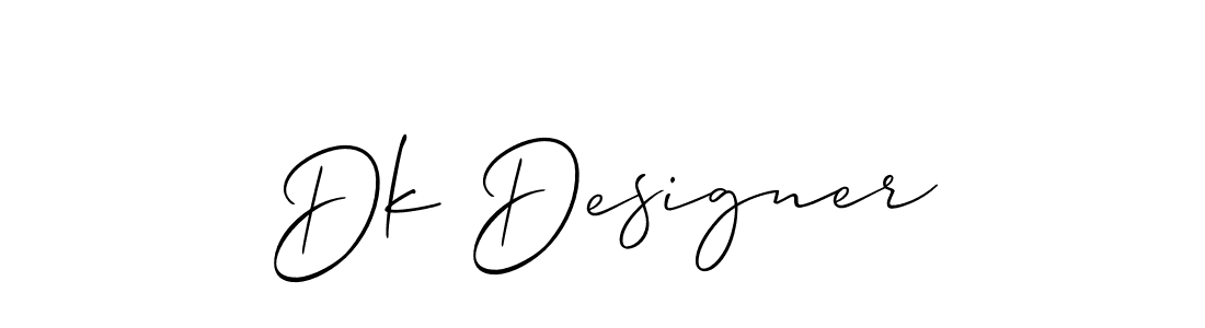 Also You can easily find your signature by using the search form. We will create Dk Designer name handwritten signature images for you free of cost using Allison_Script sign style. Dk Designer signature style 2 images and pictures png