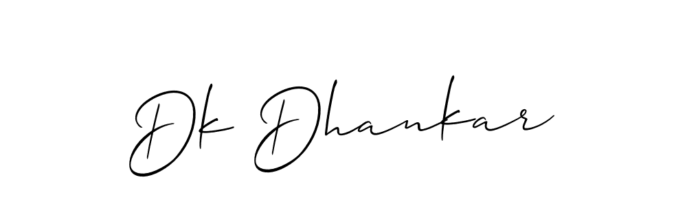 Also we have Dk Dhankar name is the best signature style. Create professional handwritten signature collection using Allison_Script autograph style. Dk Dhankar signature style 2 images and pictures png