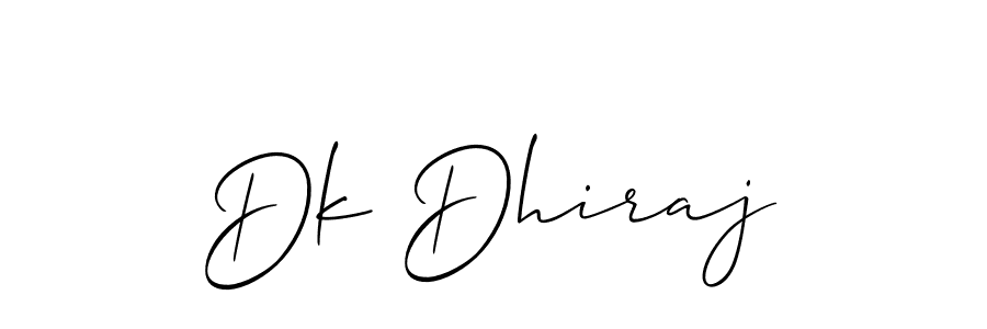 Make a short Dk Dhiraj signature style. Manage your documents anywhere anytime using Allison_Script. Create and add eSignatures, submit forms, share and send files easily. Dk Dhiraj signature style 2 images and pictures png