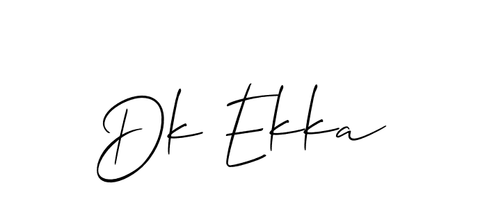 Dk Ekka stylish signature style. Best Handwritten Sign (Allison_Script) for my name. Handwritten Signature Collection Ideas for my name Dk Ekka. Dk Ekka signature style 2 images and pictures png