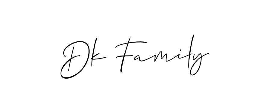 Create a beautiful signature design for name Dk Family. With this signature (Allison_Script) fonts, you can make a handwritten signature for free. Dk Family signature style 2 images and pictures png