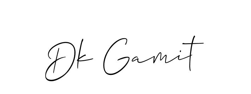 Similarly Allison_Script is the best handwritten signature design. Signature creator online .You can use it as an online autograph creator for name Dk Gamit. Dk Gamit signature style 2 images and pictures png