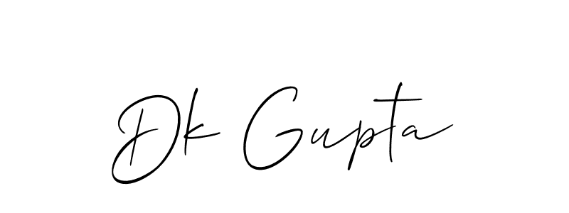 Make a beautiful signature design for name Dk Gupta. With this signature (Allison_Script) style, you can create a handwritten signature for free. Dk Gupta signature style 2 images and pictures png