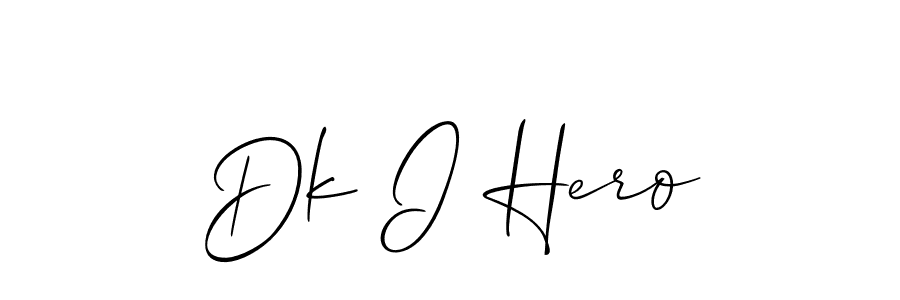 Create a beautiful signature design for name Dk I Hero. With this signature (Allison_Script) fonts, you can make a handwritten signature for free. Dk I Hero signature style 2 images and pictures png