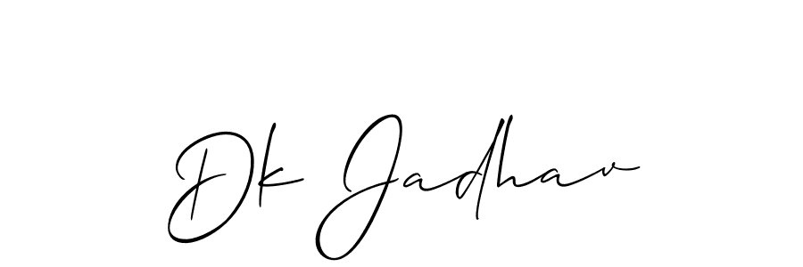 How to Draw Dk Jadhav signature style? Allison_Script is a latest design signature styles for name Dk Jadhav. Dk Jadhav signature style 2 images and pictures png