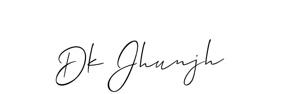 Dk Jhunjh stylish signature style. Best Handwritten Sign (Allison_Script) for my name. Handwritten Signature Collection Ideas for my name Dk Jhunjh. Dk Jhunjh signature style 2 images and pictures png