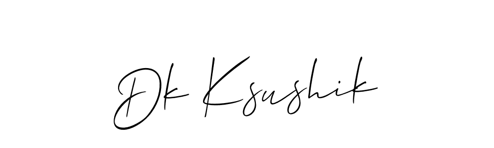 Dk Ksushik stylish signature style. Best Handwritten Sign (Allison_Script) for my name. Handwritten Signature Collection Ideas for my name Dk Ksushik. Dk Ksushik signature style 2 images and pictures png