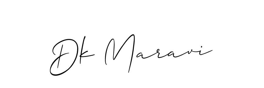 Design your own signature with our free online signature maker. With this signature software, you can create a handwritten (Allison_Script) signature for name Dk Maravi. Dk Maravi signature style 2 images and pictures png