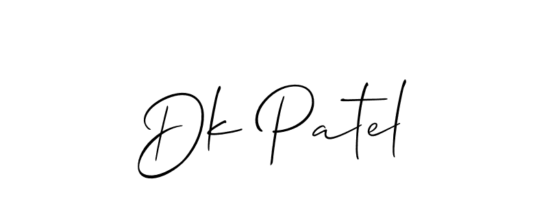 Design your own signature with our free online signature maker. With this signature software, you can create a handwritten (Allison_Script) signature for name Dk Patel. Dk Patel signature style 2 images and pictures png