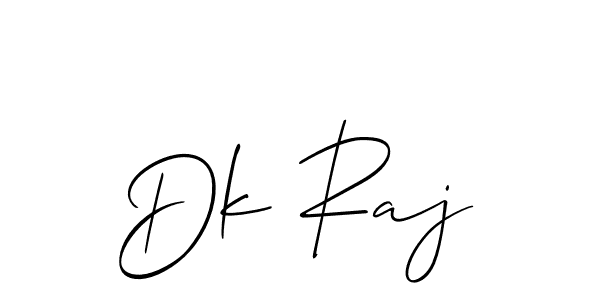 How to Draw Dk Raj signature style? Allison_Script is a latest design signature styles for name Dk Raj. Dk Raj signature style 2 images and pictures png