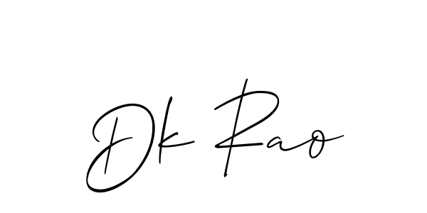 How to make Dk Rao name signature. Use Allison_Script style for creating short signs online. This is the latest handwritten sign. Dk Rao signature style 2 images and pictures png