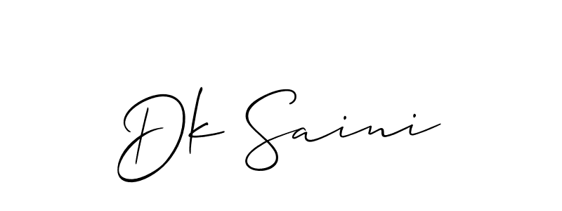 Best and Professional Signature Style for Dk Saini. Allison_Script Best Signature Style Collection. Dk Saini signature style 2 images and pictures png