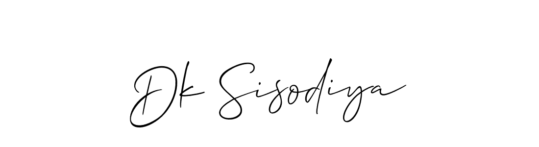 You should practise on your own different ways (Allison_Script) to write your name (Dk Sisodiya) in signature. don't let someone else do it for you. Dk Sisodiya signature style 2 images and pictures png