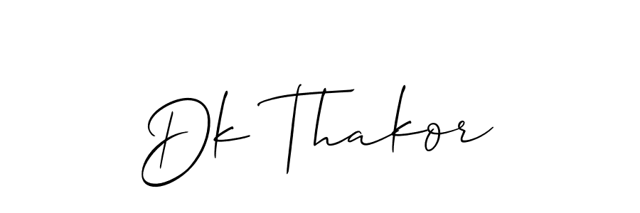 Use a signature maker to create a handwritten signature online. With this signature software, you can design (Allison_Script) your own signature for name Dk Thakor. Dk Thakor signature style 2 images and pictures png