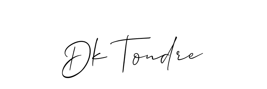 How to make Dk Tondre signature? Allison_Script is a professional autograph style. Create handwritten signature for Dk Tondre name. Dk Tondre signature style 2 images and pictures png