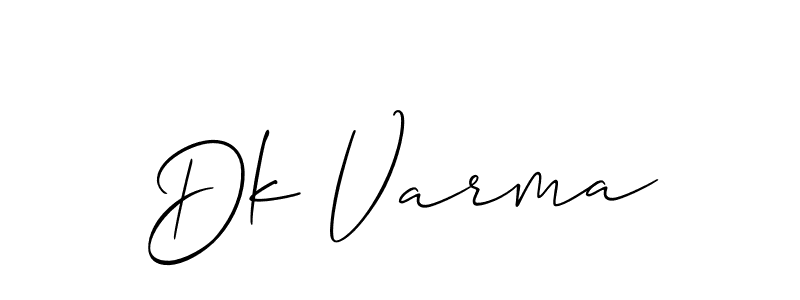 if you are searching for the best signature style for your name Dk Varma. so please give up your signature search. here we have designed multiple signature styles  using Allison_Script. Dk Varma signature style 2 images and pictures png