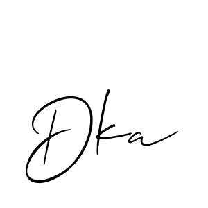 if you are searching for the best signature style for your name Dka. so please give up your signature search. here we have designed multiple signature styles  using Allison_Script. Dka signature style 2 images and pictures png