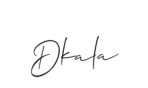 It looks lik you need a new signature style for name Dkala. Design unique handwritten (Allison_Script) signature with our free signature maker in just a few clicks. Dkala signature style 2 images and pictures png