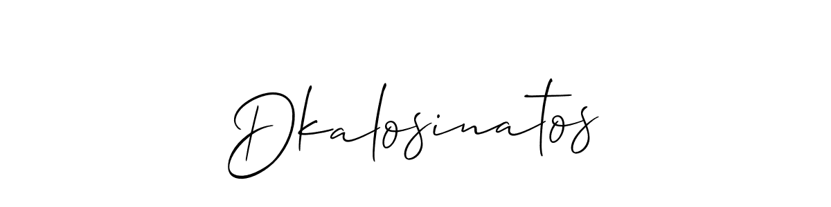 How to make Dkalosinatos name signature. Use Allison_Script style for creating short signs online. This is the latest handwritten sign. Dkalosinatos signature style 2 images and pictures png