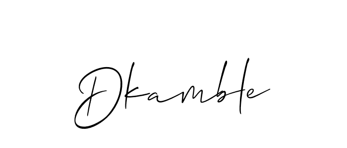 Design your own signature with our free online signature maker. With this signature software, you can create a handwritten (Allison_Script) signature for name Dkamble. Dkamble signature style 2 images and pictures png