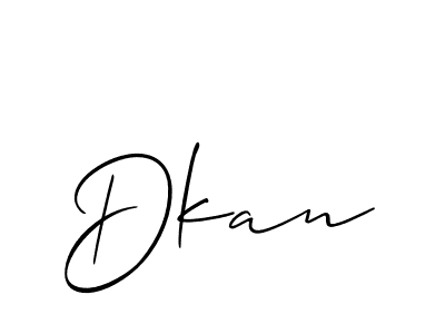 Also we have Dkan name is the best signature style. Create professional handwritten signature collection using Allison_Script autograph style. Dkan signature style 2 images and pictures png