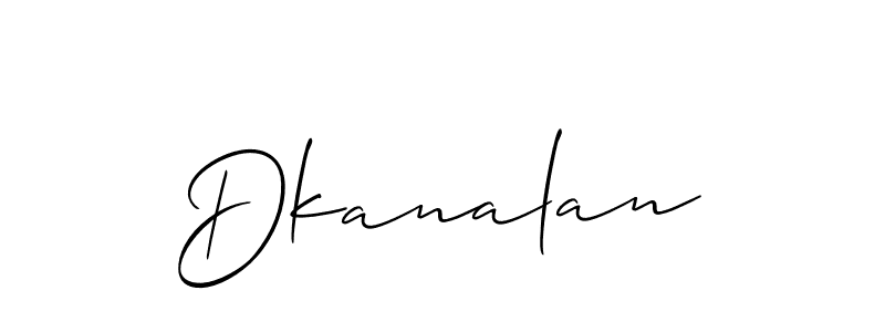 How to Draw Dkanalan signature style? Allison_Script is a latest design signature styles for name Dkanalan. Dkanalan signature style 2 images and pictures png