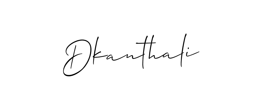 How to make Dkanthali name signature. Use Allison_Script style for creating short signs online. This is the latest handwritten sign. Dkanthali signature style 2 images and pictures png