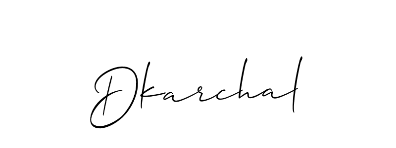 Design your own signature with our free online signature maker. With this signature software, you can create a handwritten (Allison_Script) signature for name Dkarchal. Dkarchal signature style 2 images and pictures png