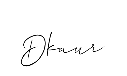 Create a beautiful signature design for name Dkaur. With this signature (Allison_Script) fonts, you can make a handwritten signature for free. Dkaur signature style 2 images and pictures png